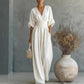 🔥Hot Sale 50% OFF🌸Women's V-Neck High Waist Wide Leg Jumpsuit
