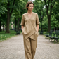 50% OFF !✨Women's Asymmetrical Top & Wide-Leg Pants Set