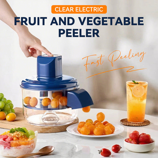 🎄✨50% OFF! 🍇🧄 Transparent electric fruit and vegetable peeler – Fast, easy, and efficient. Perfect for everyday kitchen tasks!