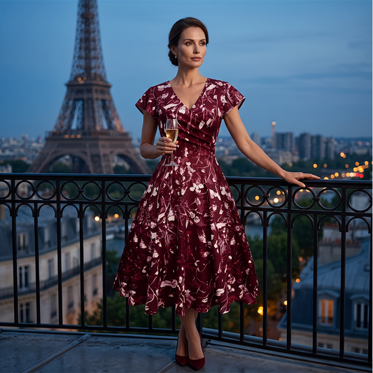👗50% OFF NOW ! 🌺Women's Elegant Printed Dress with Pockets