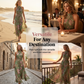 🌸 50% OFF NOW!Women’s Elegant Floral Print Halter Neck Floaty Chiffon Maxi Dress, Casual & Occasion Waist Tie Dress
