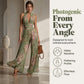 ⏳LIMITED-TIME 50% OFF! Women’s Sleeveless V-Neck Floral Print Flowing Pleated Wide Leg Jumpsuit
