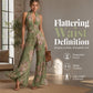 ⏳LIMITED-TIME 50% OFF! Women’s Sleeveless V-Neck Floral Print Flowing Pleated Wide Leg Jumpsuit