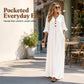🌈2026 Summer Hot Sale 50% OFF!🌸Women's V-Neck Ruffle Sleeve Maxi Dress – Effortless Everyday Style✨