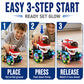 Kids Press and Go Monster Toy Truck with Light Up Wheels