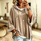 ⌛Limited-Time Offer-Women's Loose-Fit Velvet Drawstring Pullover Sweatshirt