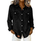 Flap-Pocket Button-Front Top – Soft Ribbed Knit & Timeless Design for Everyday Comfort