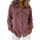 Flap-Pocket Button-Front Top – Soft Ribbed Knit & Timeless Design for Everyday Comfort