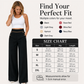 ⌛Limited-Time Offer🛍️Women's High-Waisted, Highly Stretchy Wide-Leg Pants with Contrast-Color Piping💯High quality