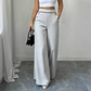 ⌛Limited-Time Offer🛍️Women's High-Waisted, Highly Stretchy Wide-Leg Pants with Contrast-Color Piping💯High quality