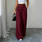 ⌛Limited-Time Offer🛍️Women's High-Waisted, Highly Stretchy Wide-Leg Pants with Contrast-Color Piping💯High quality