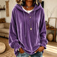 🌸Hot Sale 50% OFF💖Women’s Casual Velvet Hooded Sweatshirt – Luxe Soft Everyday Top