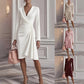 ✨👗Women’s Fashion Solid Color Long Sleeve Dress