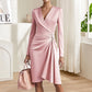✨👗Women’s Fashion Solid Color Long Sleeve Dress