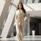 ✨50% OFF!Women’s Elegant V-Neck Top & Wide-Leg Pants 2-Piece Set