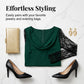 🌸Hot Sale 50% OFF!Elegant Cowl Neck A-Line Dress with Lace Sleeve