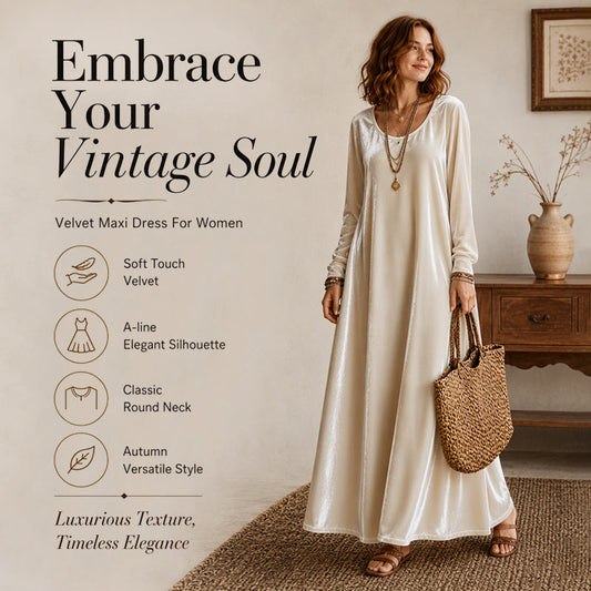 ✨Hot Sale 50% OFF👗Women's Elegant Long Sleeve Maxi Dress