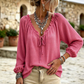 🔥50% OFF-Women's Loose Ruffled Tie Neck Blouse