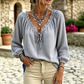 🔥50% OFF-Women's Loose Ruffled Tie Neck Blouse