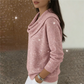 ⌛Limited-time offer-Sparkle Cowl Neck Long Sleeve Top