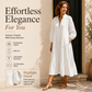 50% OFF 👗 Women's Half-Zip Stand Collar Dress with Lantern Sleeves