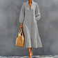 50% OFF 👗 Women's Half-Zip Stand Collar Dress with Lantern Sleeves