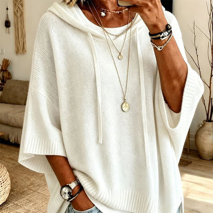 🔥50% off!Women's Hooded Drawstring Knit Pullover