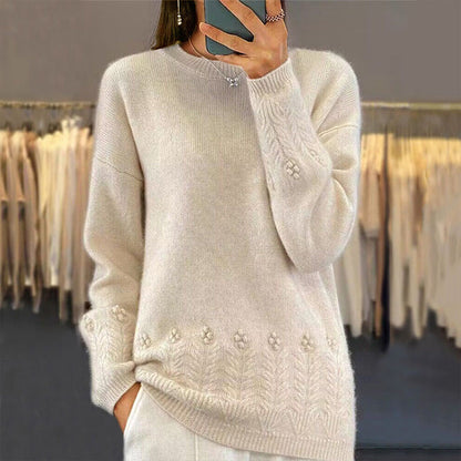 ✨Hot Sale 50% OFF🌺Women's Crew Neck Cable Knit Sweater