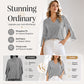 🌸Hot Sale 50% OFF✨Women's Sparkly Split Flare Sleeve Top