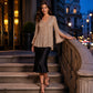 🌸Hot Sale 50% OFF✨Women's Sparkly Split Flare Sleeve Top