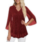 🌸Hot Sale 50% OFF✨Women's Sparkly Split Flare Sleeve Top