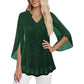 🌸Hot Sale 50% OFF✨Women's Sparkly Split Flare Sleeve Top