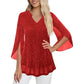 🌸Hot Sale 50% OFF✨Women's Sparkly Split Flare Sleeve Top