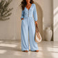✨Hot Sale 50% OFF! 🌺Women's V Neck Long Sleeve Jumpsuit