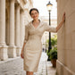 ✨Hot Sale 50% OFF! 👗Elegant Lapel Collar Sheath Dress with Pockets