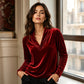 ✨Hot Sale 50% OFF! ✨Women's Elegant Velvet V-Neck Top