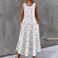 💃Summer Hot Sale 55% OFF⏳💞Women's Floral Print Sleeveless Maxi Dress with Pockets