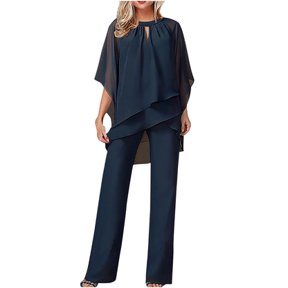 ✨Women's Elegant Asymmetrical Top & Pants Set
