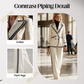 Women's Contrast Trim Blazer and Pant Set