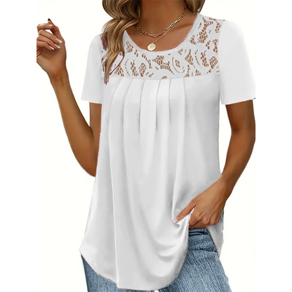 ✨Hot Sale 50% OFF! ✨Elegant Lace Neck Tee