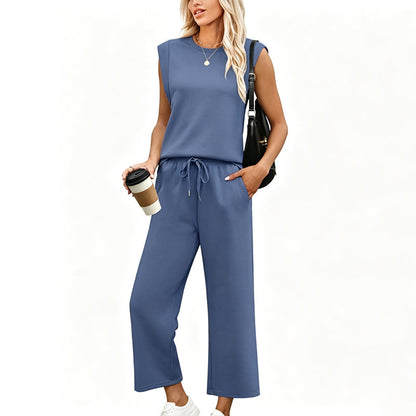 🌸Hot Sale 50% OFF💖Women's Sleeveless Tank Top & Wide-Leg Pants Set
