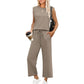 🌸Hot Sale 50% OFF💖Women's Sleeveless Tank Top & Wide-Leg Pants Set