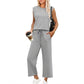 🌸Hot Sale 50% OFF💖Women's Sleeveless Tank Top & Wide-Leg Pants Set
