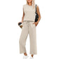 🌸Hot Sale 50% OFF💖Women's Sleeveless Tank Top & Wide-Leg Pants Set