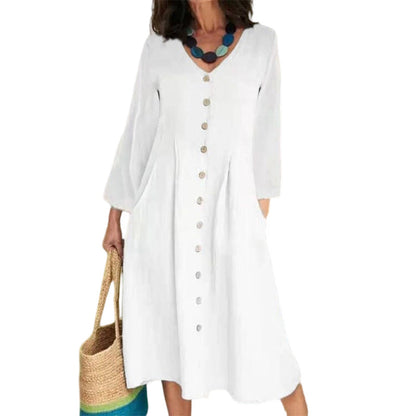 👗✨New Arrivals: 50% Off-Women’s Casual V-Neck Dress with Pockets