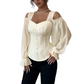 🌸Hot Sale 50% OFF💖Women's Cold Shoulder Floral Jacquard Top