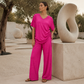 ✨Hot Sale 50% OFF 🔥 Women’s Casual V-Neck Top & Wide-Leg Pants Set