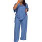 ✨Hot Sale 50% OFF 🔥 Women’s Casual V-Neck Top & Wide-Leg Pants Set