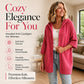 🔥Hot Sale 50% OFF✨ Women's 3/4 Sleeve Hooded Knit Cardigan – Soft Lightweight Layer For Effortless Everyday Style 🤍