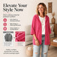 🔥Hot Sale 50% OFF✨ Women's 3/4 Sleeve Hooded Knit Cardigan – Soft Lightweight Layer For Effortless Everyday Style 🤍